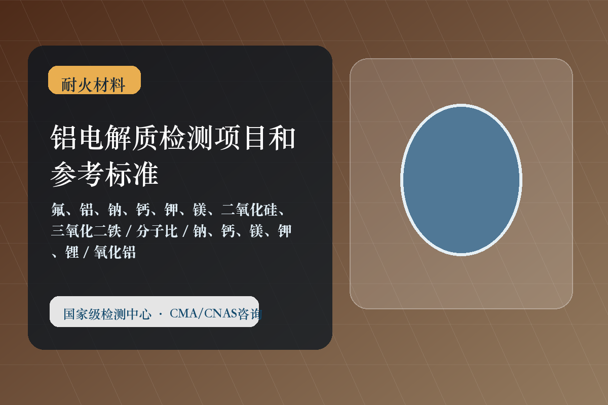 铝电解质检测项目和参考标准