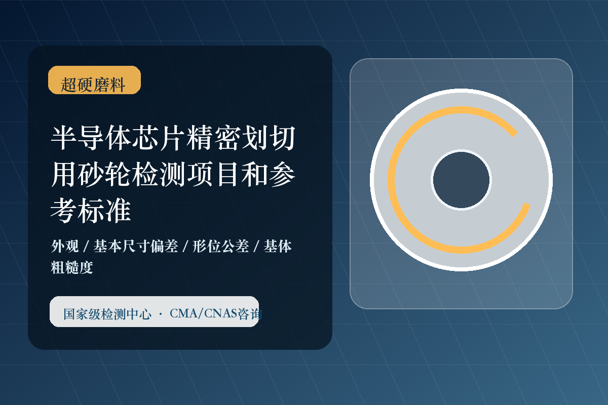 半导体芯片精密划切用砂轮检测项目和参考标准