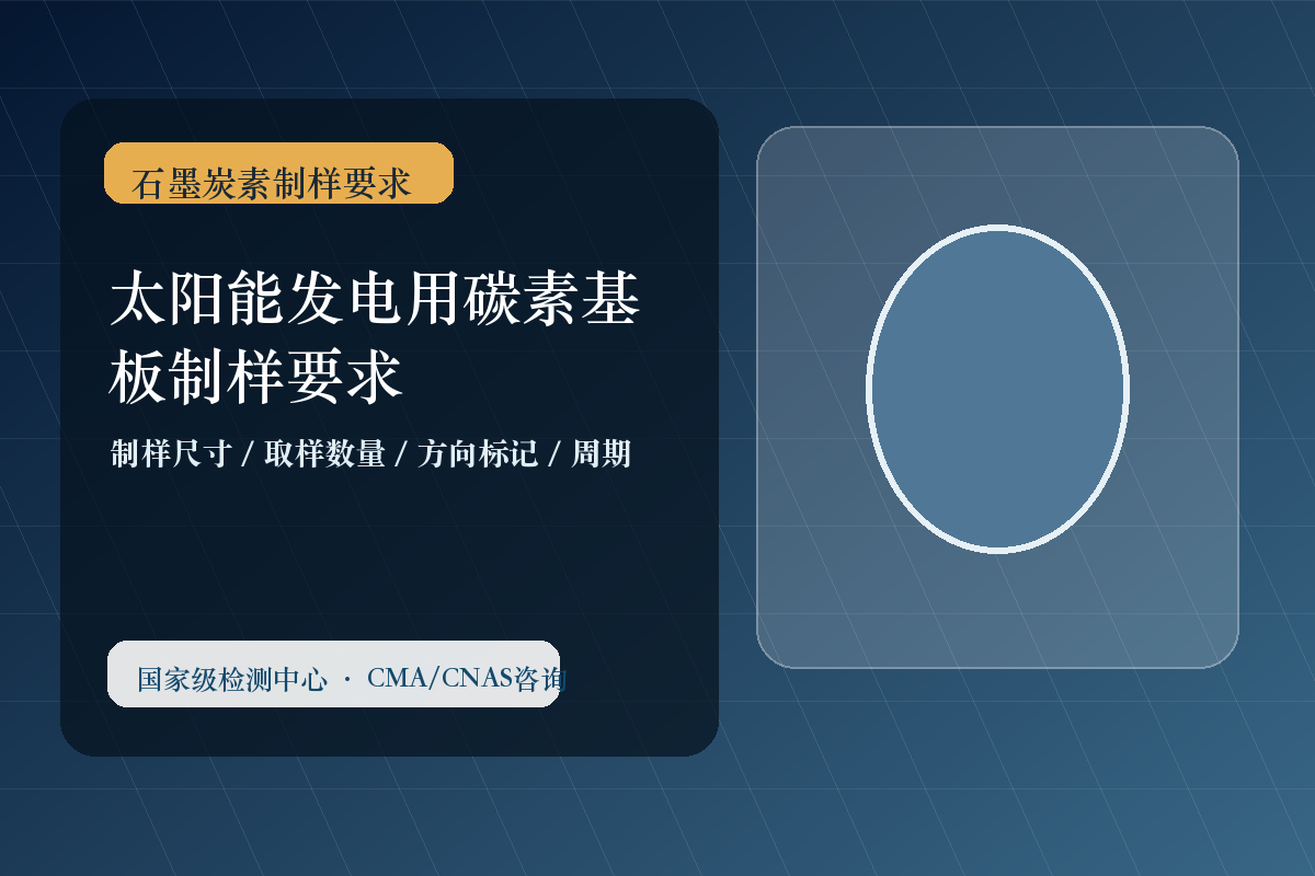 太阳能发电用碳素基板制样要求