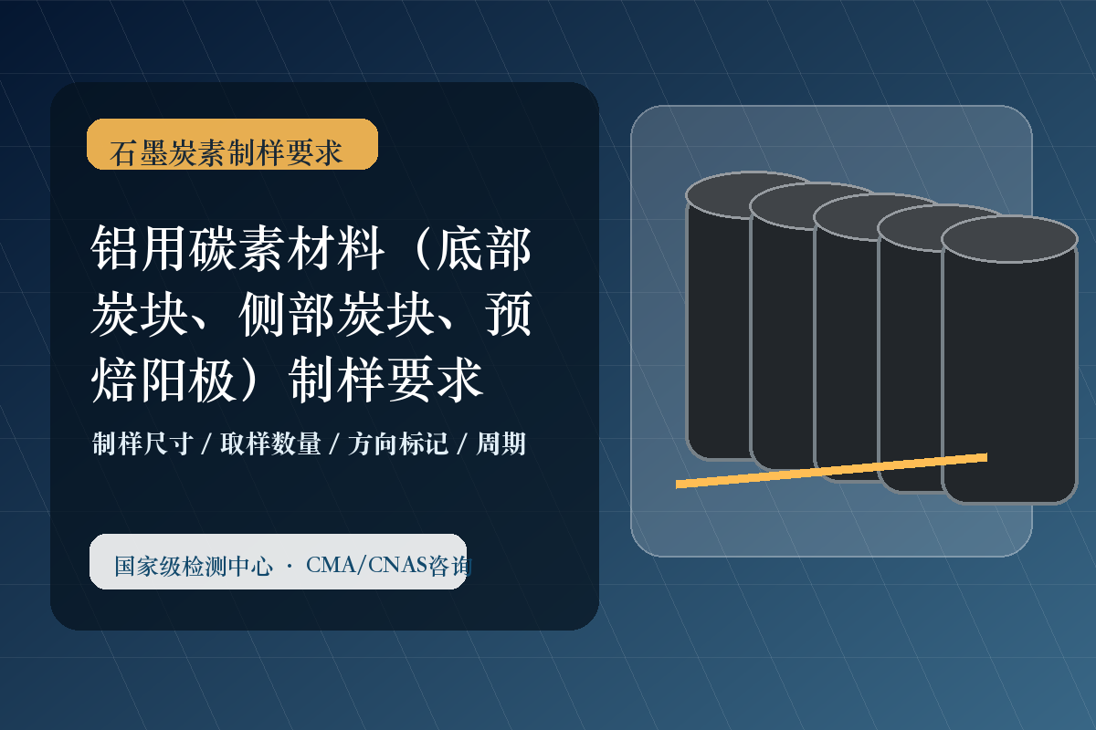 铝用碳素材料（底部炭块、侧部炭块、预焙阳极）制样要求